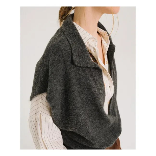 Pull Sans Manches Uxue | Gris anthracite