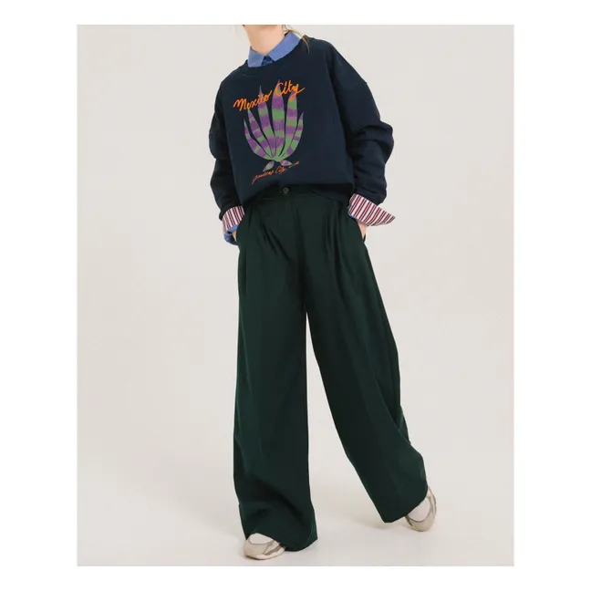 Pantalon Fluide Uptown | Vert forêt