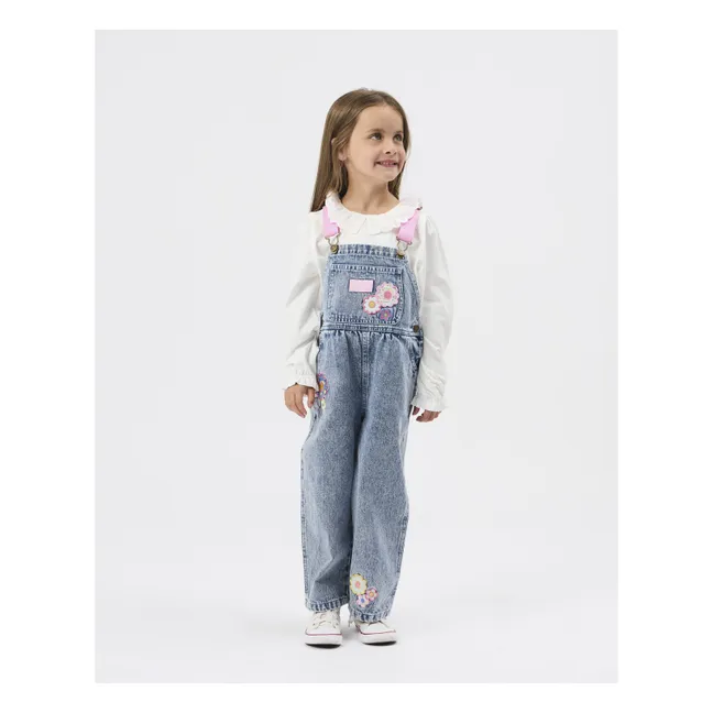 Salopette Austin Fleurs Denim | Bleu