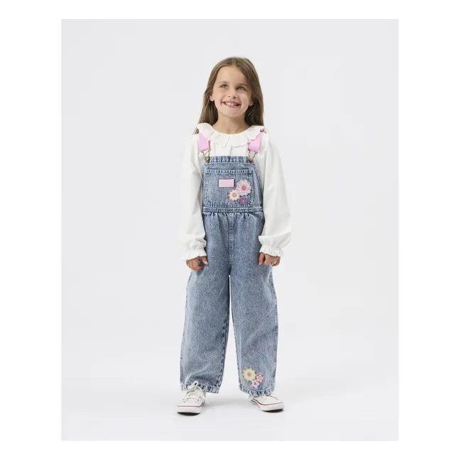 Salopette Austin Fleurs Denim | Bleu