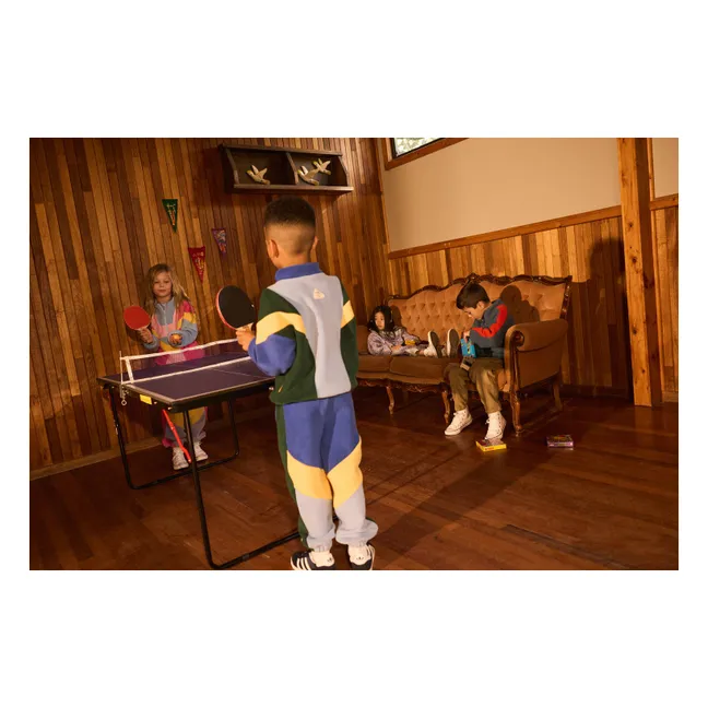 Sweat Zippé Polaire Colorblock | Vert forêt