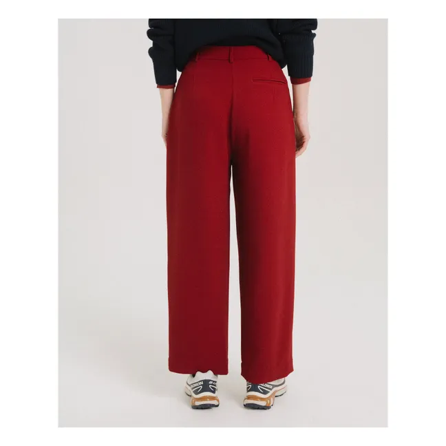 Pantalon Droit Brando | Rouge cerise
