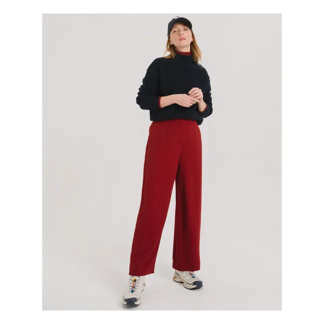 Pantalon Droit Brando | Rouge cerise
