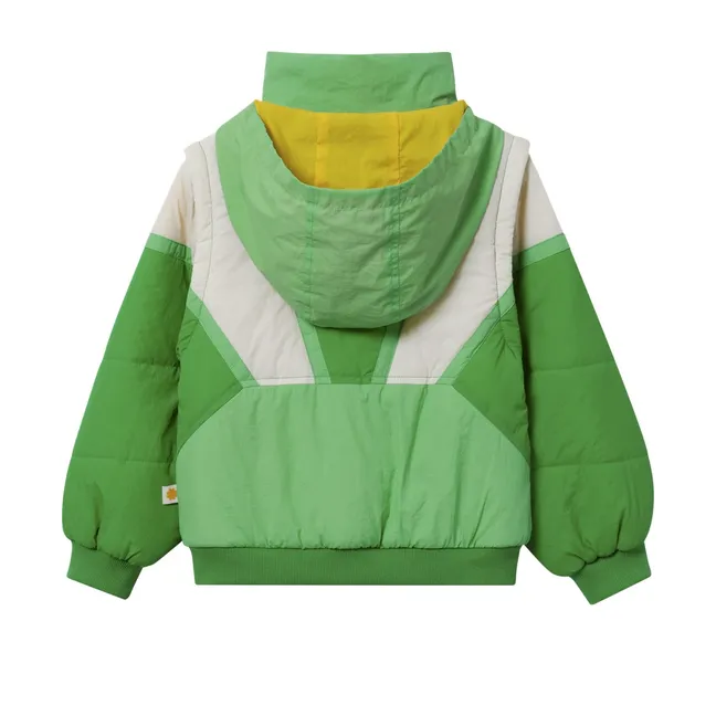 Blouson Manches Amovibles Retro | Vert