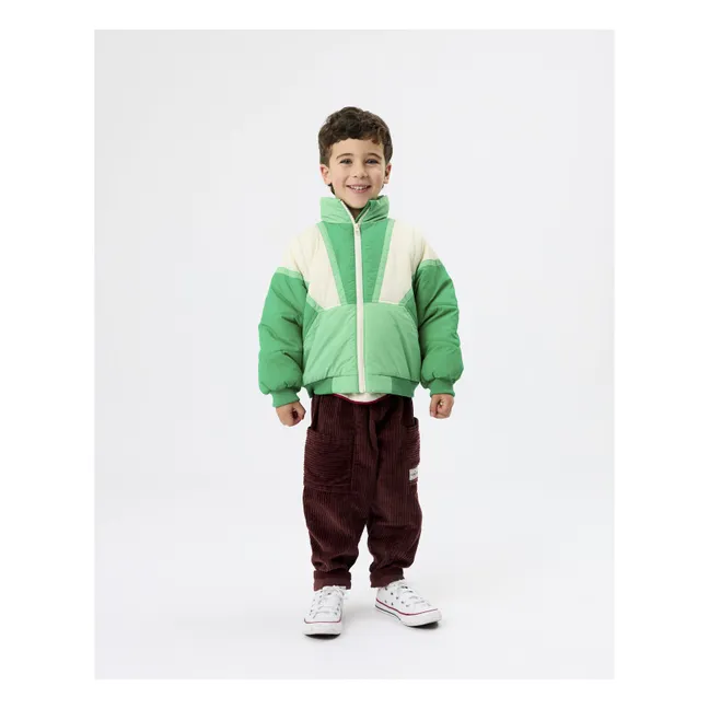 Blouson Manches Amovibles Retro | Vert