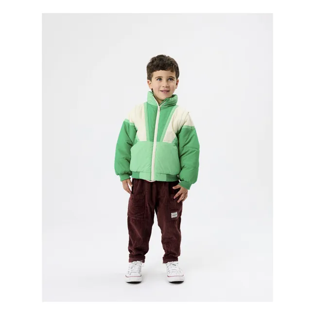 Blouson Manches Amovibles Retro | Vert