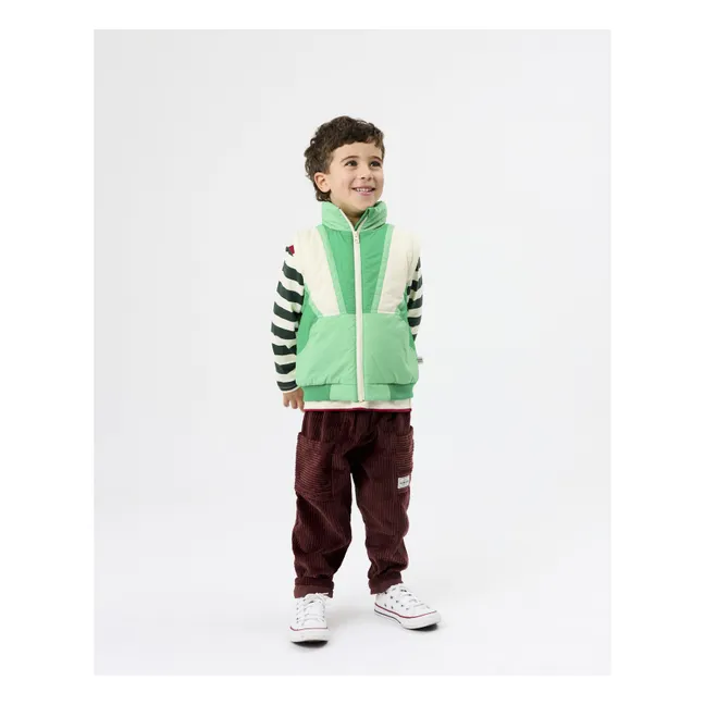 Blouson Manches Amovibles Retro | Vert