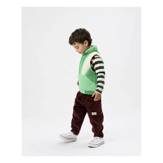 Blouson Manches Amovibles Retro | Vert