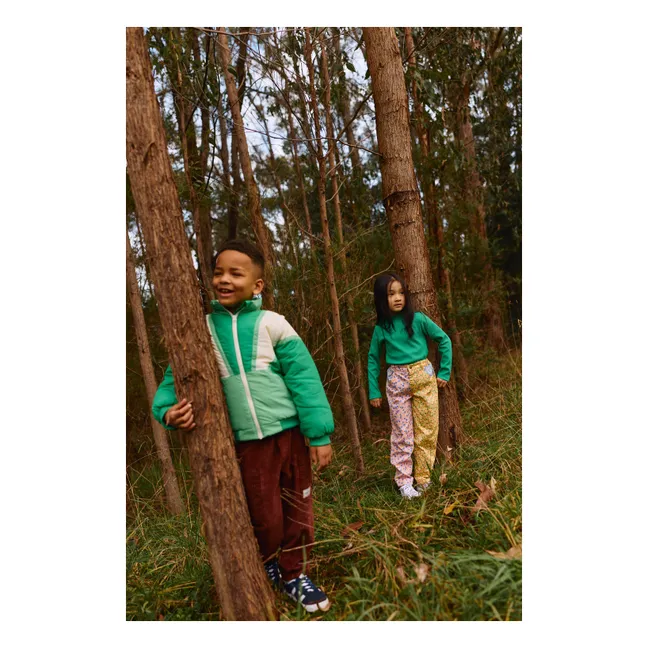 Blouson Manches Amovibles Retro | Vert