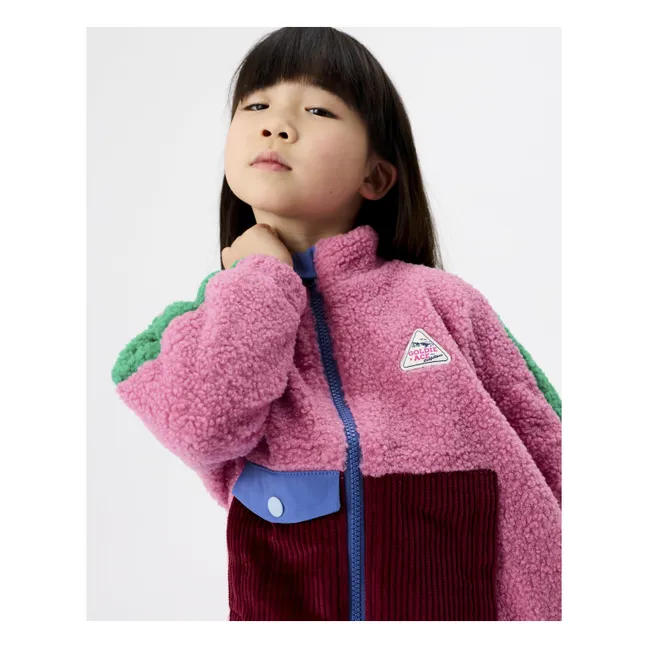 Veste Façon Sherpa Retro | Rose