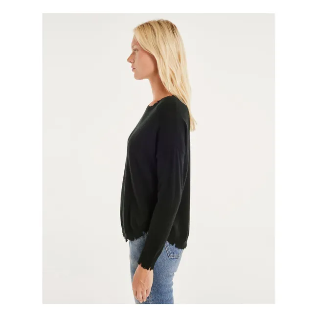 Mela Cashmere Sweater | Black