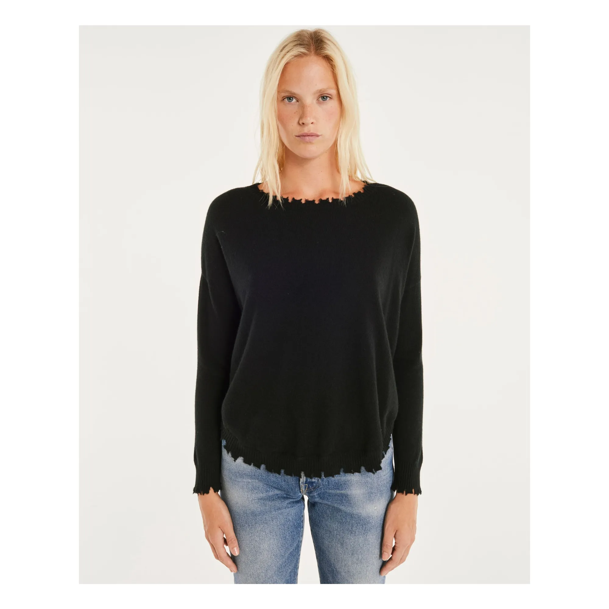 Kujten Black Mela Cashmere Sweater