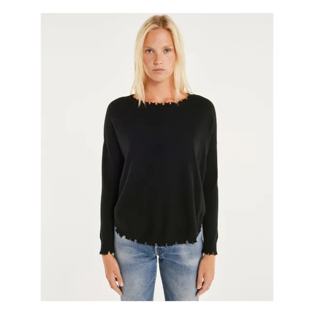 Mela Cashmere Sweater | Black