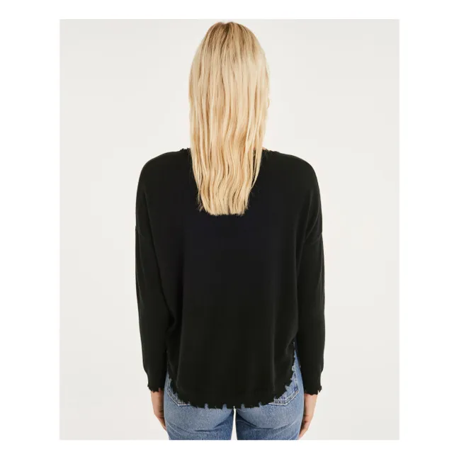 Mela Cashmere Sweater | Black