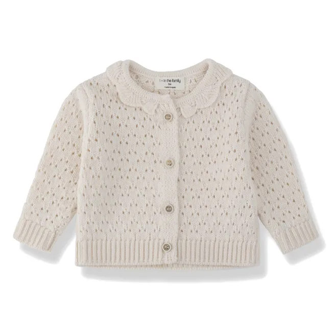 Nimes Merino Wool Cardigan | Ecru