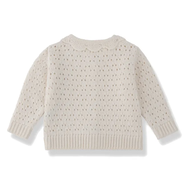 Nimes Merino Wool Cardigan | Ecru