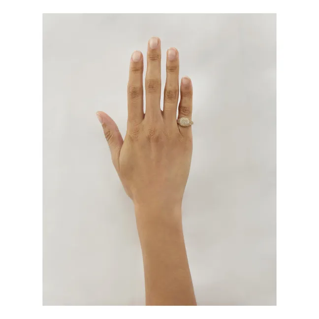 Chevalière Laurita Pavé | Doré