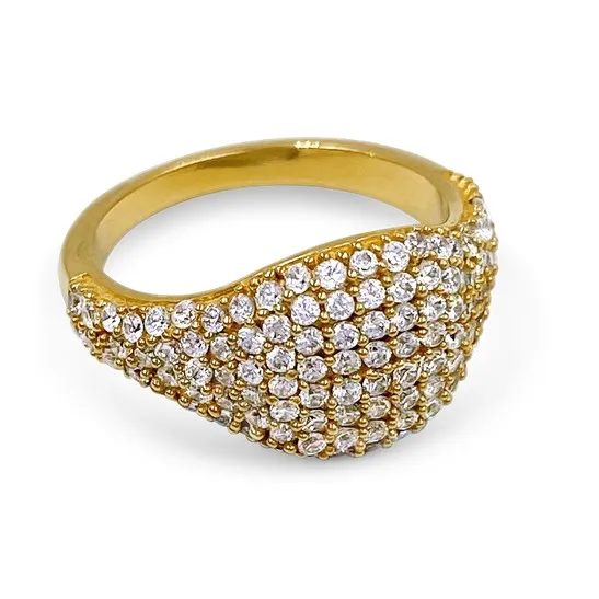 Chevalière Laurita Pavé | Doré