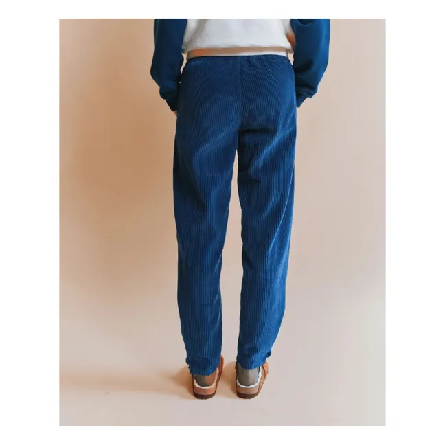 Pantalon Jogger Ernest Velours | Bleu marine