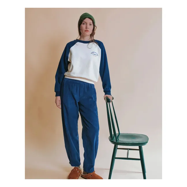 Pantalon Jogger Ernest Velours | Bleu marine