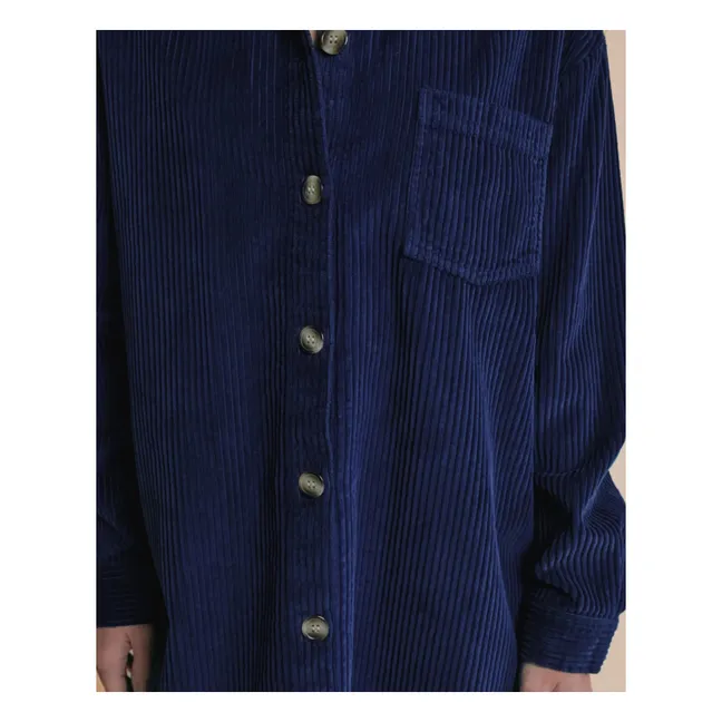 Robe Equinoxe Velours | Bleu marine