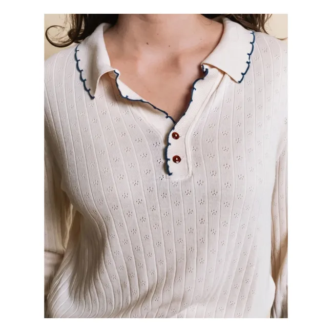 Polo Erano Pointelle | Ecru