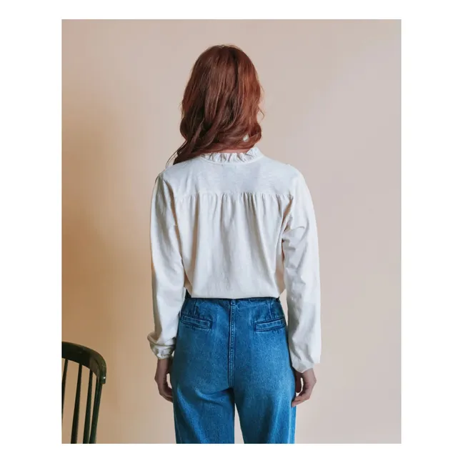 T-shirt Esha Bi-matières | Ecru