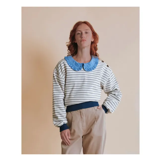 Sweat Rayures Eliott | Bleu