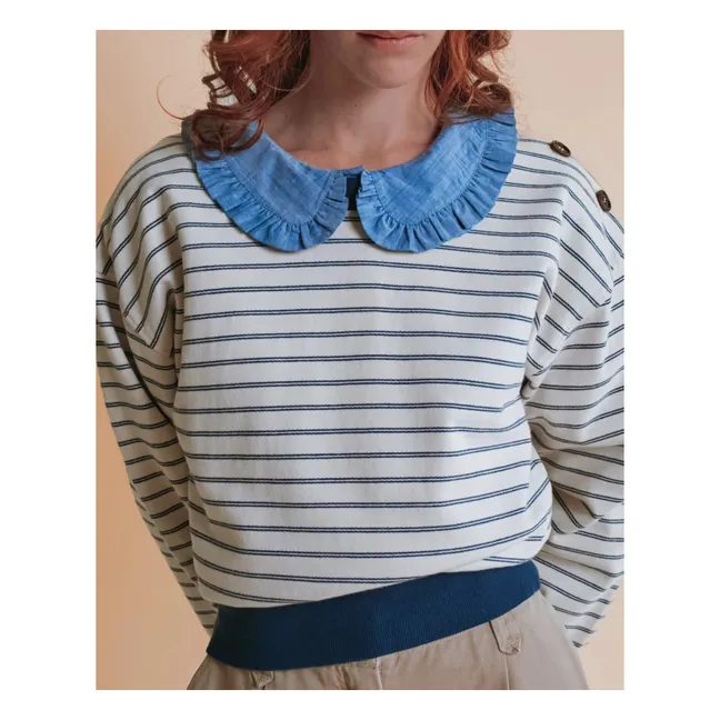 Sweat Rayures Eliott | Bleu