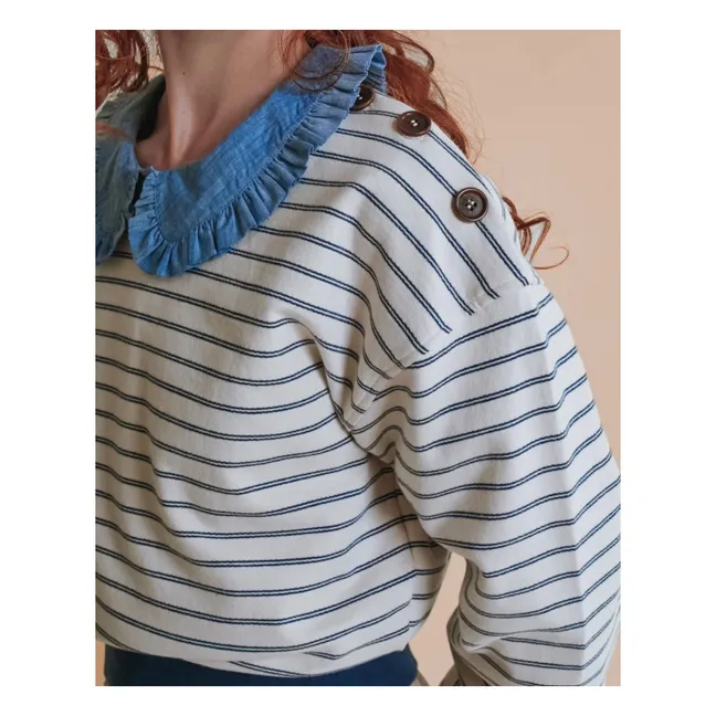 Sweat Rayures Eliott | Bleu