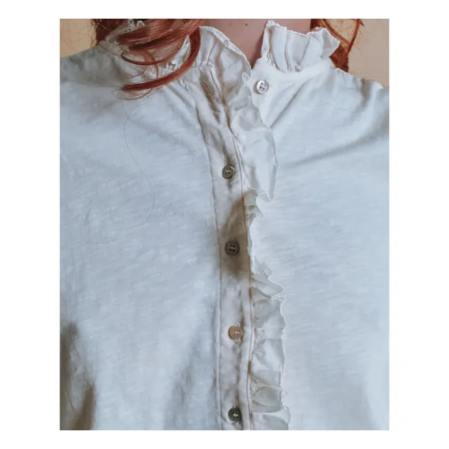 T-shirt Esha Bi-matières | Ecru