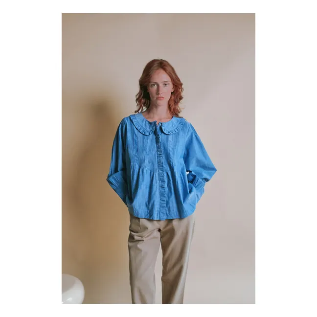Blouse Ella Chambray | Bleu