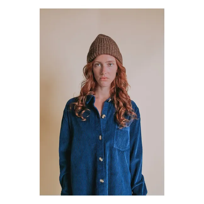 Robe Equinoxe Velours | Bleu marine