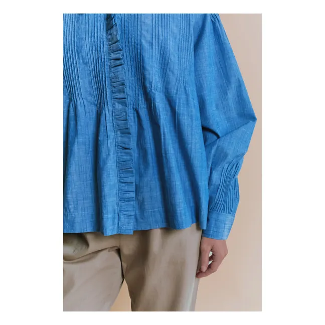 Blouse Ella Chambray | Bleu