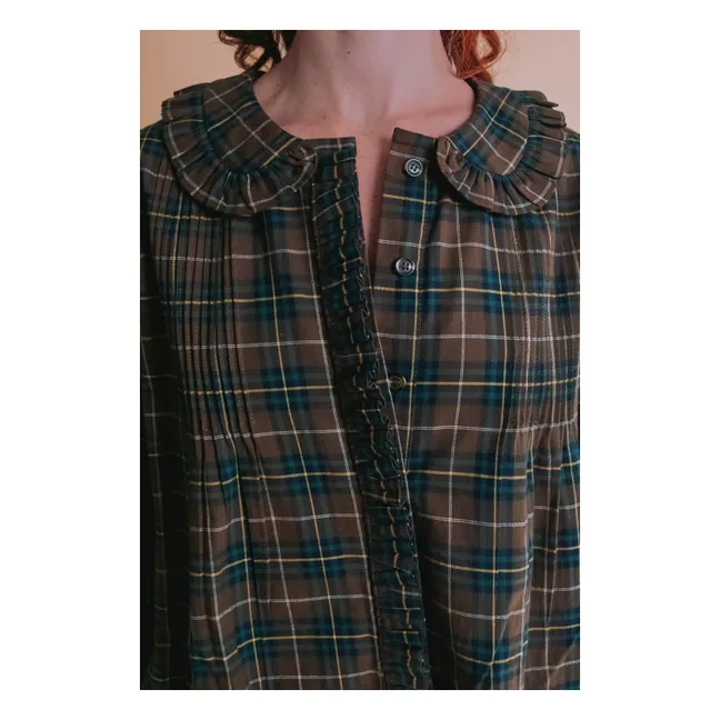 Blouse Eboto Flannelle | Marron