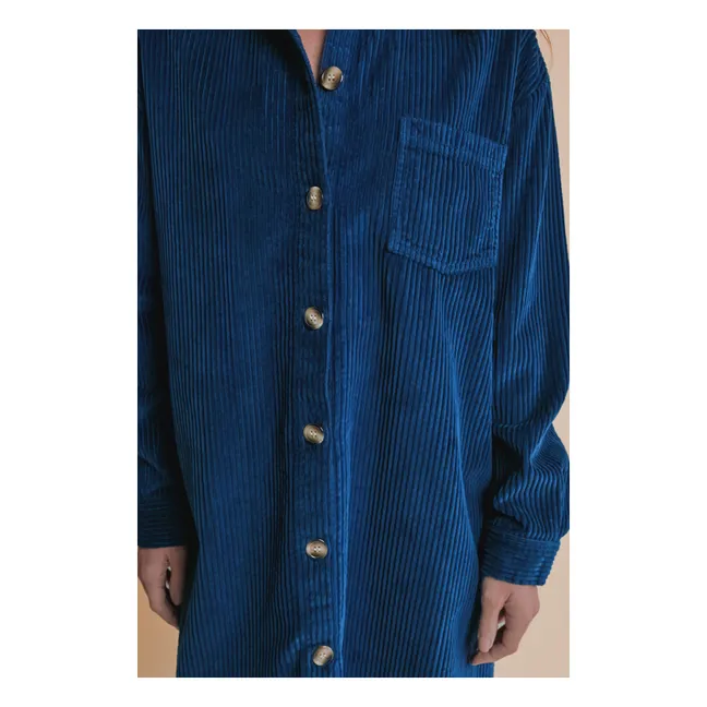 Robe Equinoxe Velours | Bleu marine