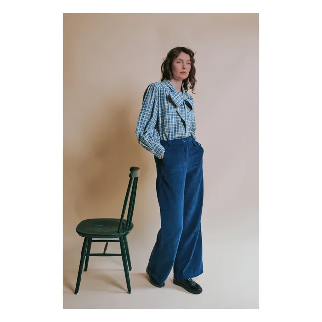 Blouse Emera Lavallière | Bleu