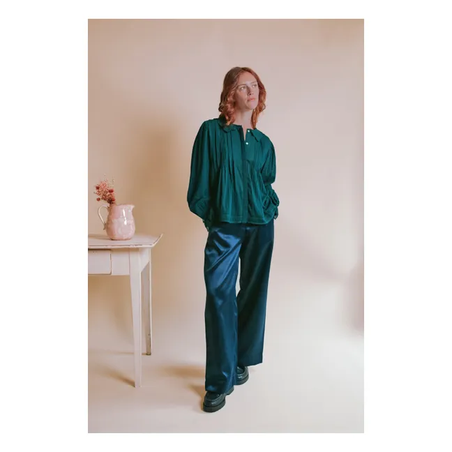 Blouse Vintage Elisabeth | Vert forêt