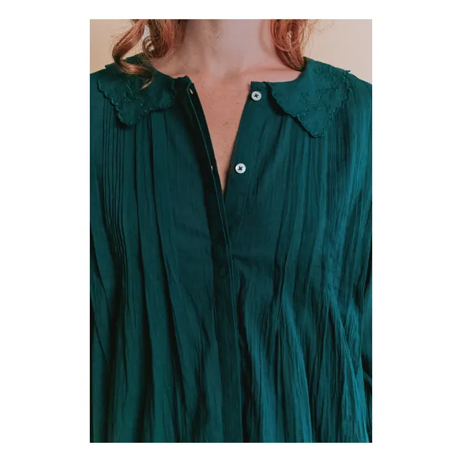 Blouse Vintage Elisabeth | Vert forêt