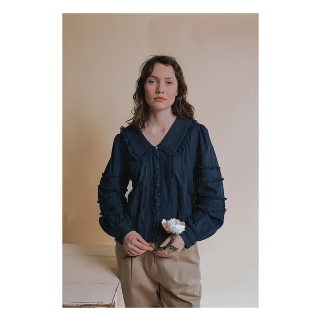 Blouse Vintage Ecume | Charbon