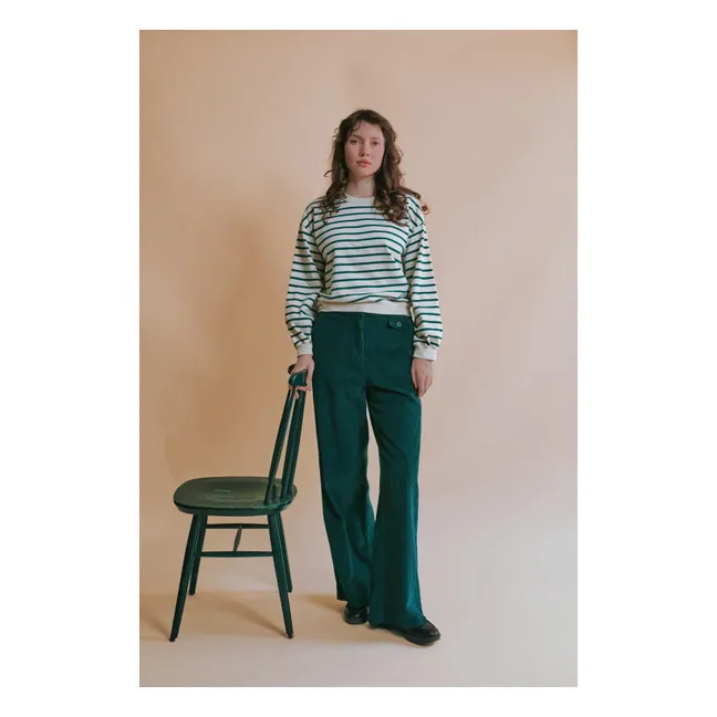 Pantalon Edgar Velours | Vert forêt