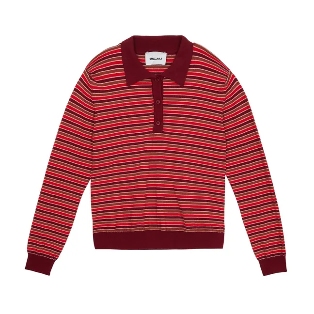 Polo Selina Rayé | Bordeaux