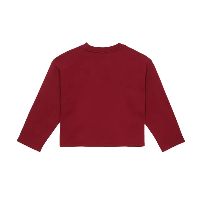 T-shirt Peony Coton Bio | Rouge cerise