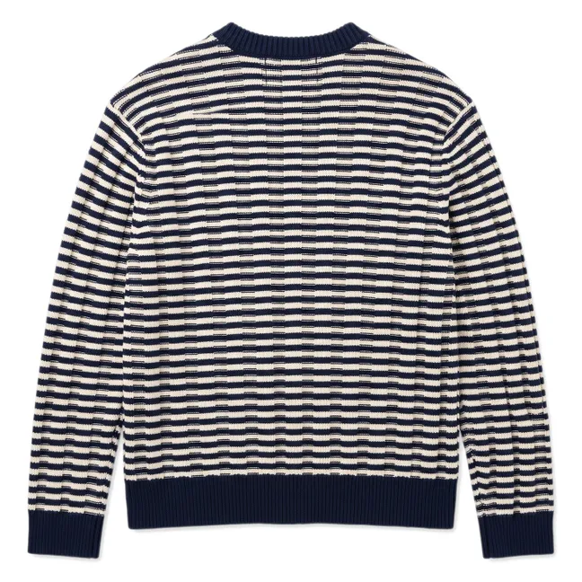 Matteo Striped Sweater | Blue black