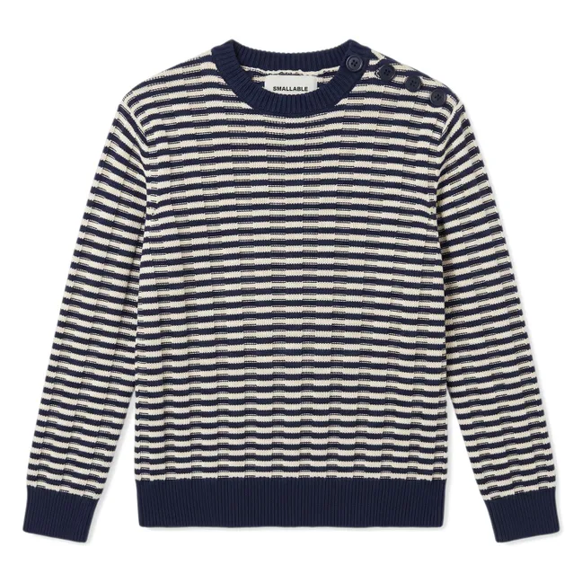 Matteo Striped Sweater | Blue black