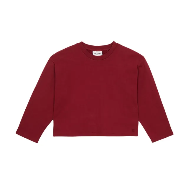 T-shirt Peony Coton Bio | Rouge cerise