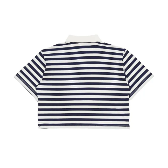 Polo Varsity Rayé | Bleu noir