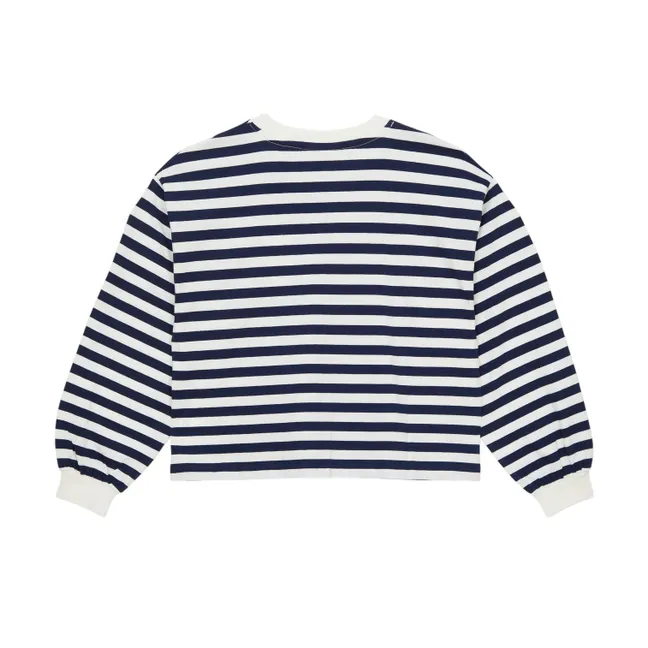 Sweat Bloomy Rayé | Bleu noir