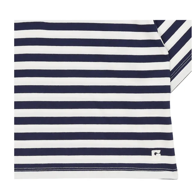 Polo Varsity Rayé | Bleu noir