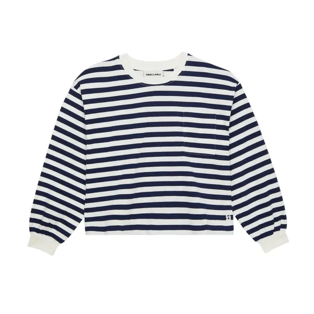 Sweat Bloomy Rayé | Bleu noir